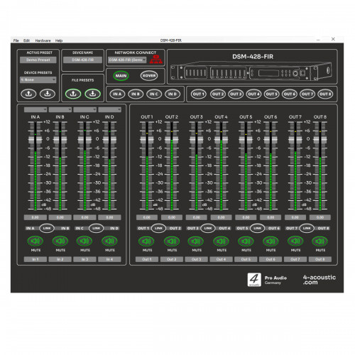 DSM-428-FIR 4IN / 8OUT Digital Lautsprecher Management