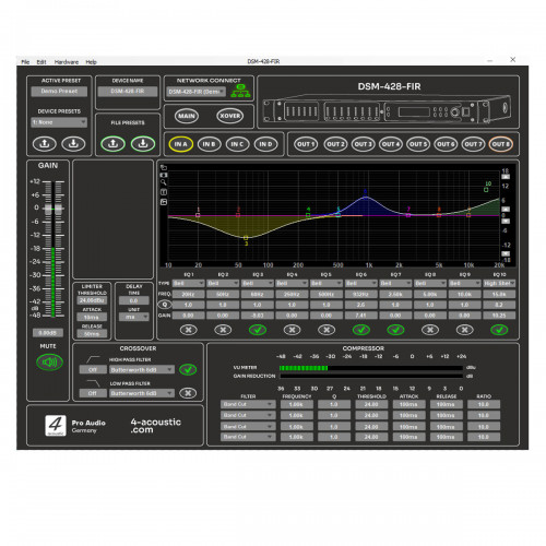 DSM-428-FIR 4 IN / 8OUT Digital Speaker Management