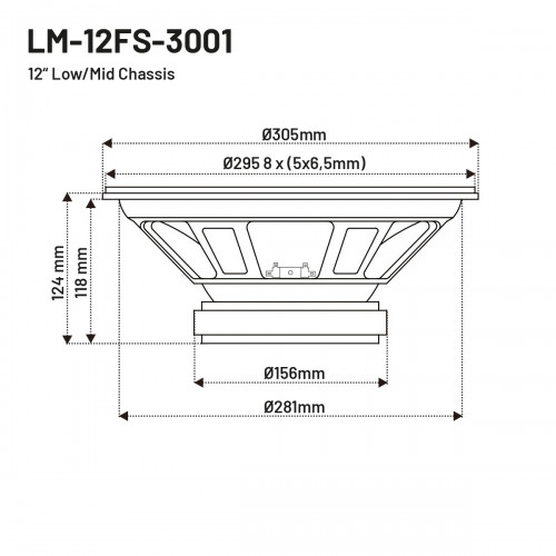 LM-12FS-3001 Low/Mid Woofer 12"