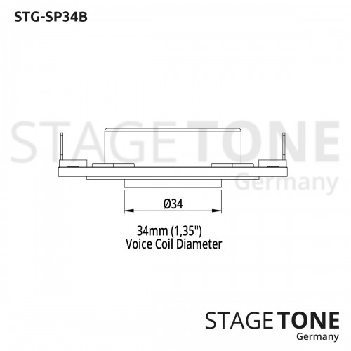 Stagetone STG-SP-34-B Ersatz Diaphram, 34 mm (1,34") Schwingspule, 8 Ohm