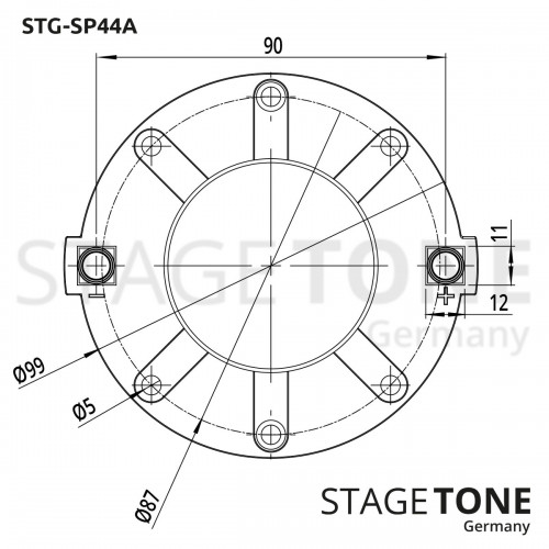 Stagetone STG-SP-44-a Ersatz Diaphram, 44,4 mm (1,75") Schwingspule, 8 Ohm